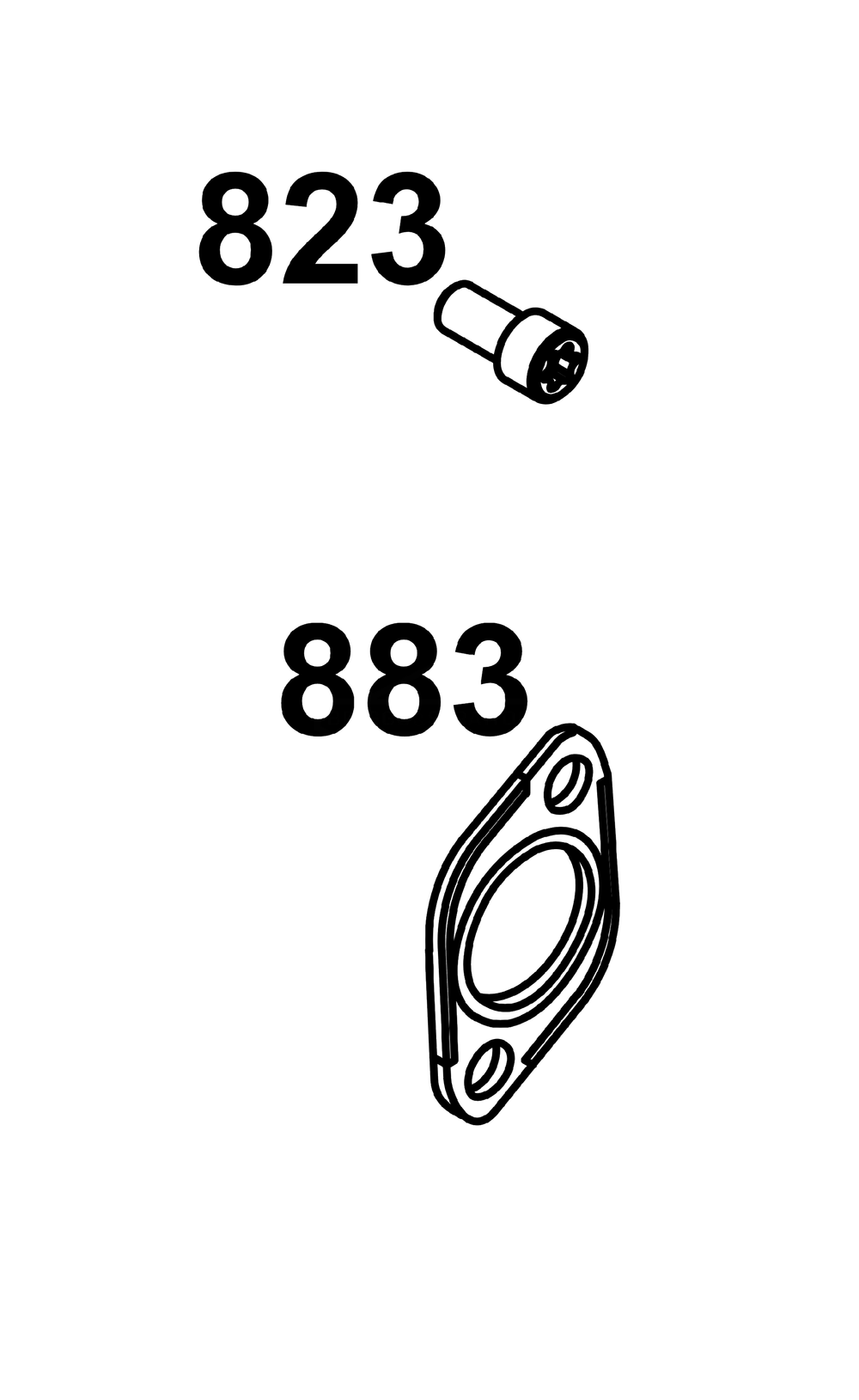 Exhaust Group Diagram and Parts List for 21R877-0021-B5 200000 - 399999 Briggs and Stratton Engine